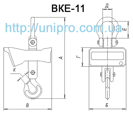 Весы электронные крановые индикаторные ВКЕ-11-05